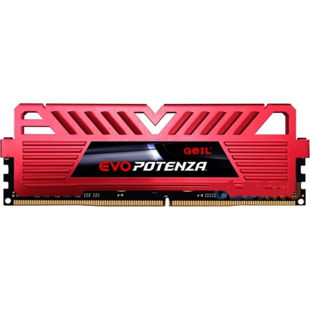 8GB GeIL DDR4 3200 DIMM EVO POTENZA Red Gaming Memory GPR48GB3200C16BSC Non-ECC, CL16, 1.35V, Heat GPR48GB3200C16BSC Shield, AMD compatible, RTL{23} (815140)