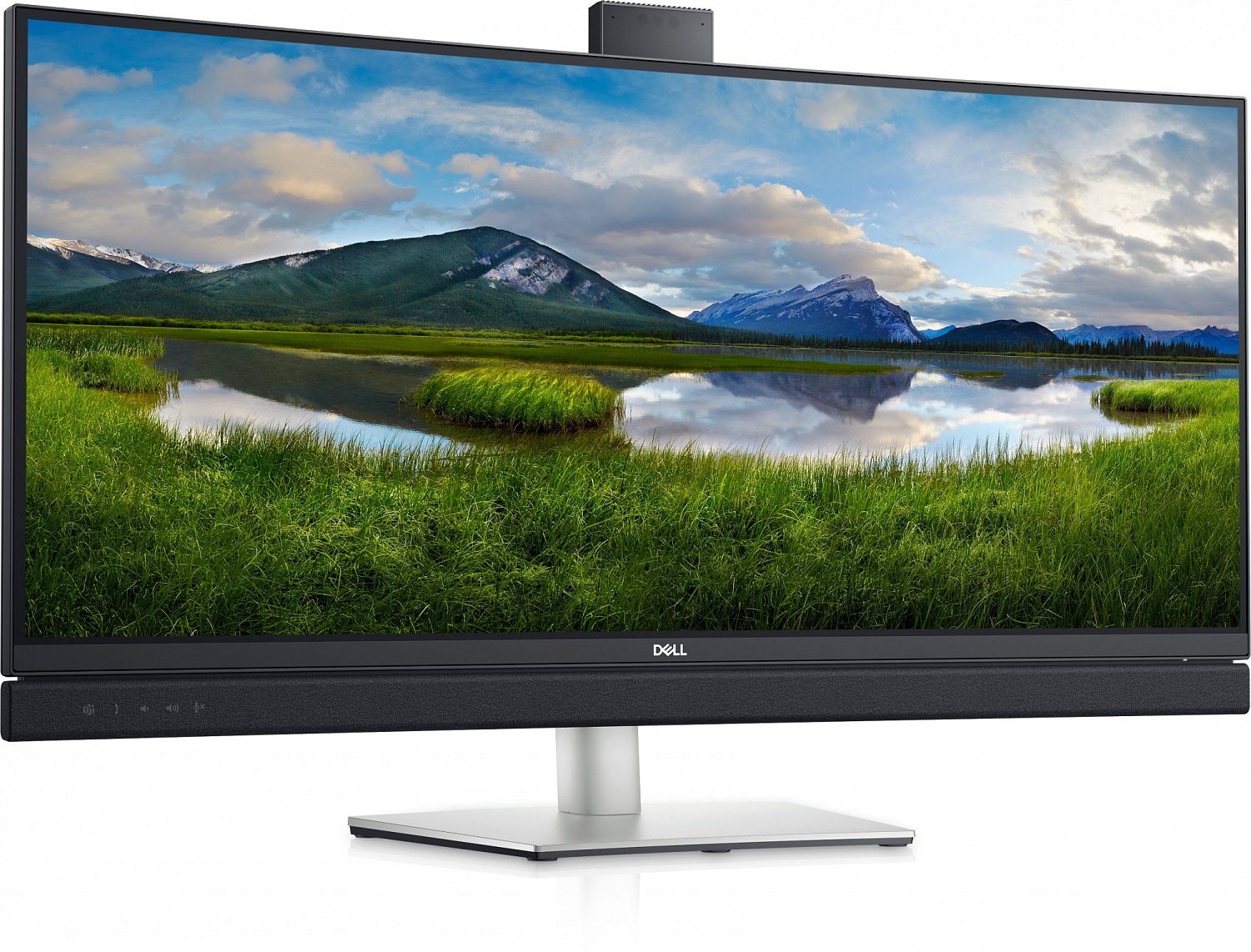 Монитор Dell 34"    C3422WE Curved S/BK (IPS;21:9;300cd/m2;1000:1;3440x1440;5ms;178/178;1.07 bill;DP,DPout;HDMI2.0,2xUSB-C;4xUSB;RJ45;WebCam;Mcr; Spk 2x5W;HAS;Tilt;Swiv;VESA)