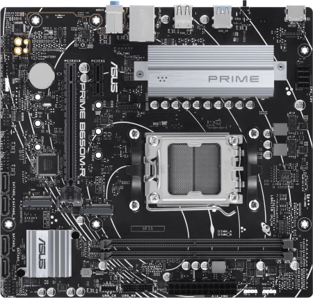 Материнская плата ASUS PRIME B650M-R, Socket AM5, B650, 2*DDR5, HDMI, 4xSATA 6+ RAID, 2xM2,  USB 3.2, USB 2.0, mATX; 90MB1H30-M0EAY0