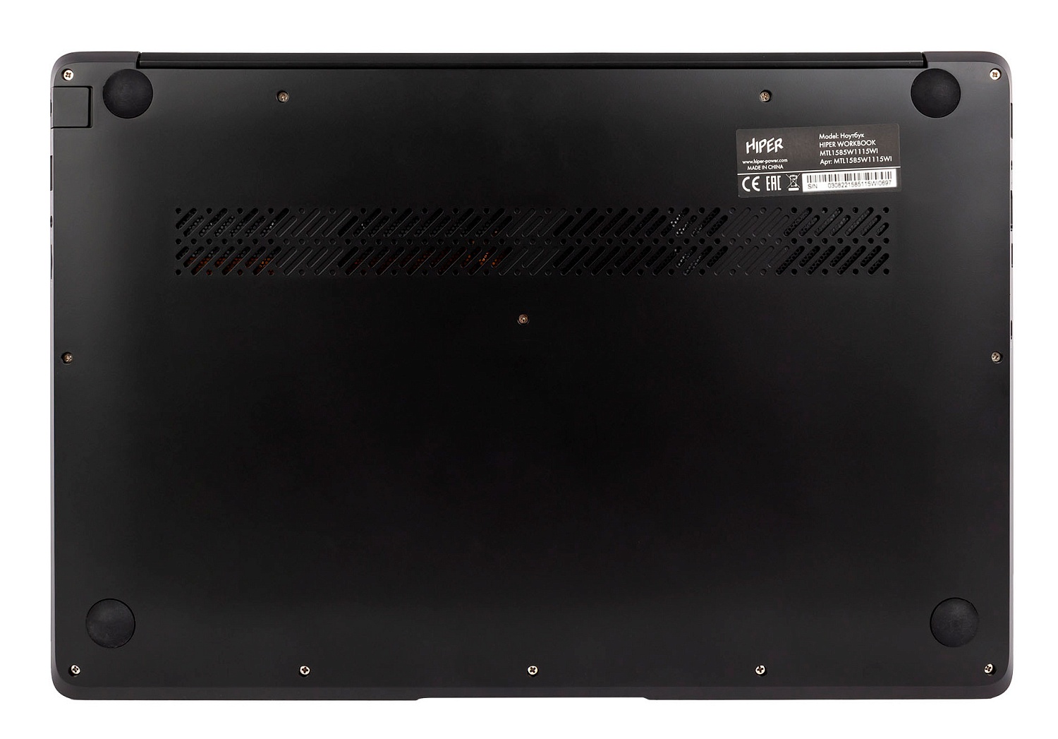 Ноутбук Hiper Workbook MTL1585W Core i3 1115G4 8Gb SSD512Gb Intel UHD Graphics 15.6" IPS FHD (1920x1080) noOS black WiFi BT Cam 5000mAh (MTL1585W1115DS)