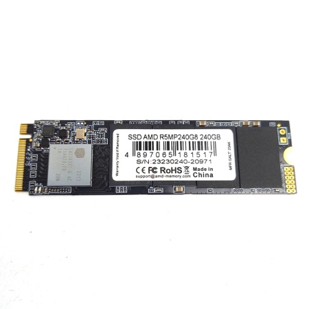 M.2 2280 240GB AMD Radeon R5 Client SSD R5MP240G8 PCIe Gen3x4 with NVMe, 2100/1000, IOPS уц-3-4 MTBF 2M, 3D TLC, 120TBW, RTL {200} (181517)