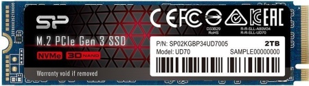 Накопитель SSD Silicon Power PCIe 3.0 x4 2TB SP02KGBP34UD7005 M-Series UD70 M.2 2280