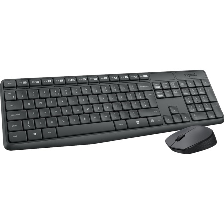 Клавиатура+мышь Logitech Wireless Desktop MK235, (Keybord&mouse),  USB, Black, [920-007948]