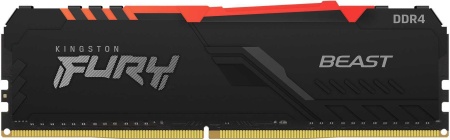 Память DDR4 16Gb 2666MHz Kingston KF426C16BB1A/16 Fury Beast RGB RTL Gaming PC4-21300 CL16 DIMM 288-pin 1.2В dual rank с радиатором Ret