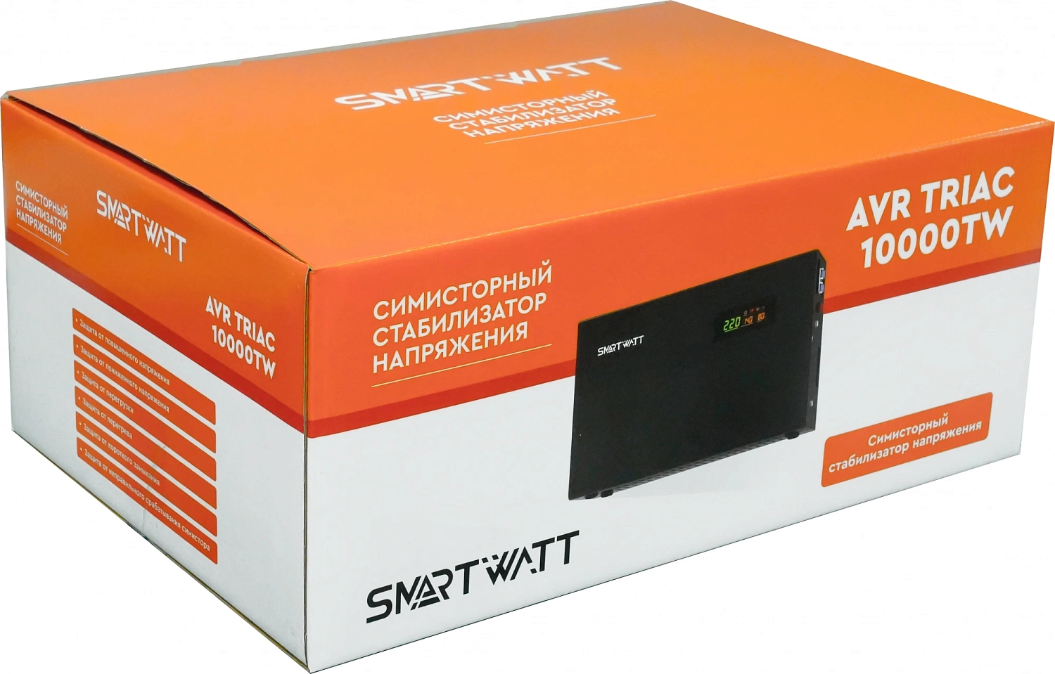Стабилизатор напряжения Smartwatt AVR Triac 10000TW 10000ВА черный