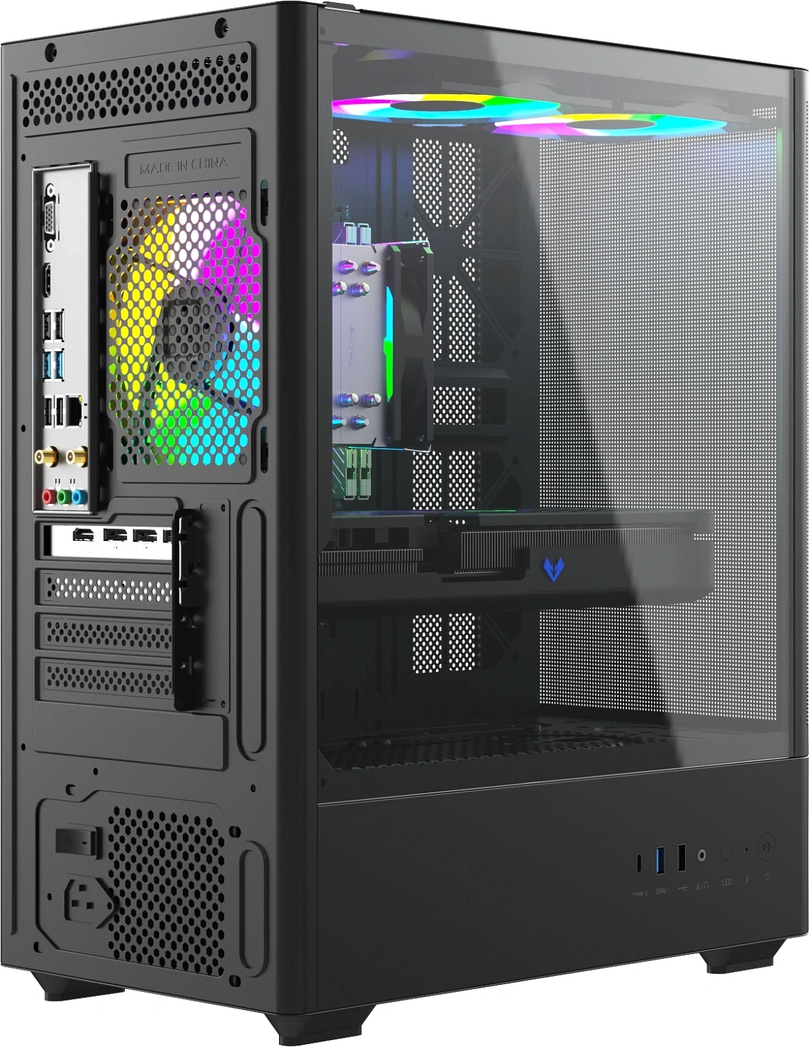 ПК Teclast G03 i5 14400F (2.5) 32Gb SSD1Tb RTX5060TI 8Gb Windows 11 Pro GbitEth WiFi BT 500W черный (G03 14400F32G1T5060T8BKRU)