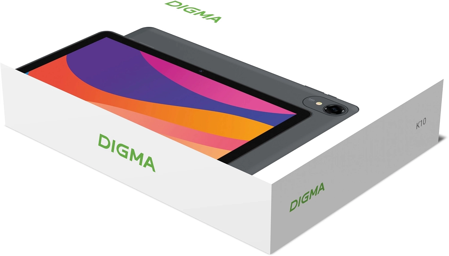 Планшет Digma K10 T606 (1.6) 8C RAM4Gb ROM64Gb 10.1" IPS 1280x800 LTE Android 14 серый 5Mpix 2Mpix BT GPS WiFi Touch microSD 256Gb 5000mAh