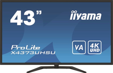 Монитор LCD 108 cm (42.5") [16:9] 3840x2160(UHD 4K) VA, nonGLARE, 400cd/m2, H178°/V178°, 4000:1, 80M:1, 1,07 миллиардов цветов, 3ms, 2xHDMI, DP, USB-Hub, Tilt, Speakers, 3Y, Black