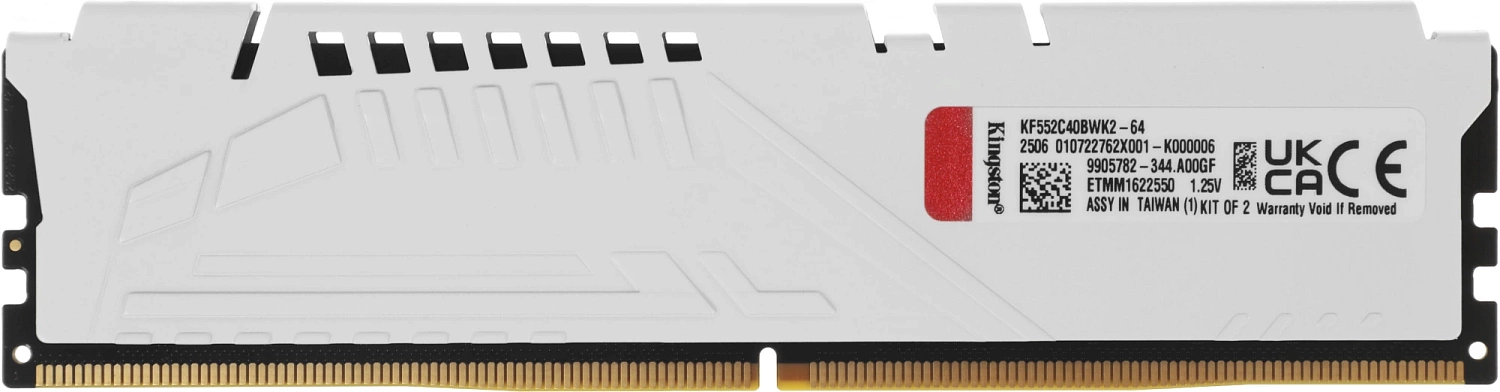 Память DDR5 2x32GB 5200MHz Kingston KF552C40BWK2-64 Fury Beast Expo RTL Gaming PC5-41600 CL40 DIMM 288-pin 1.25В kit single rank с радиатором Ret