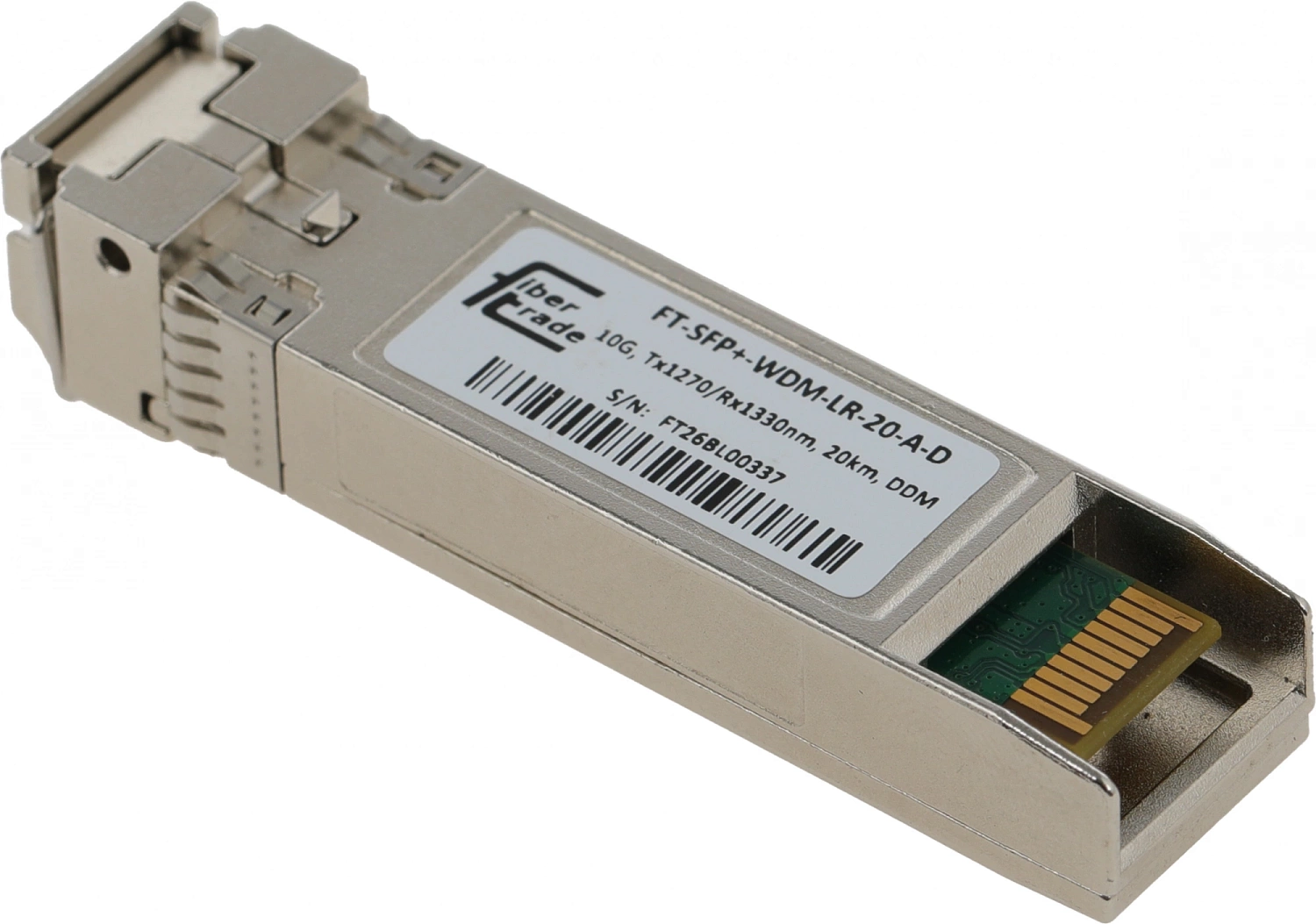 Модуль оптический Future Technologies FT-SFP+-WDM-LR-20-A-D 10G Tx1270/Rx1330nm 20km DDM
