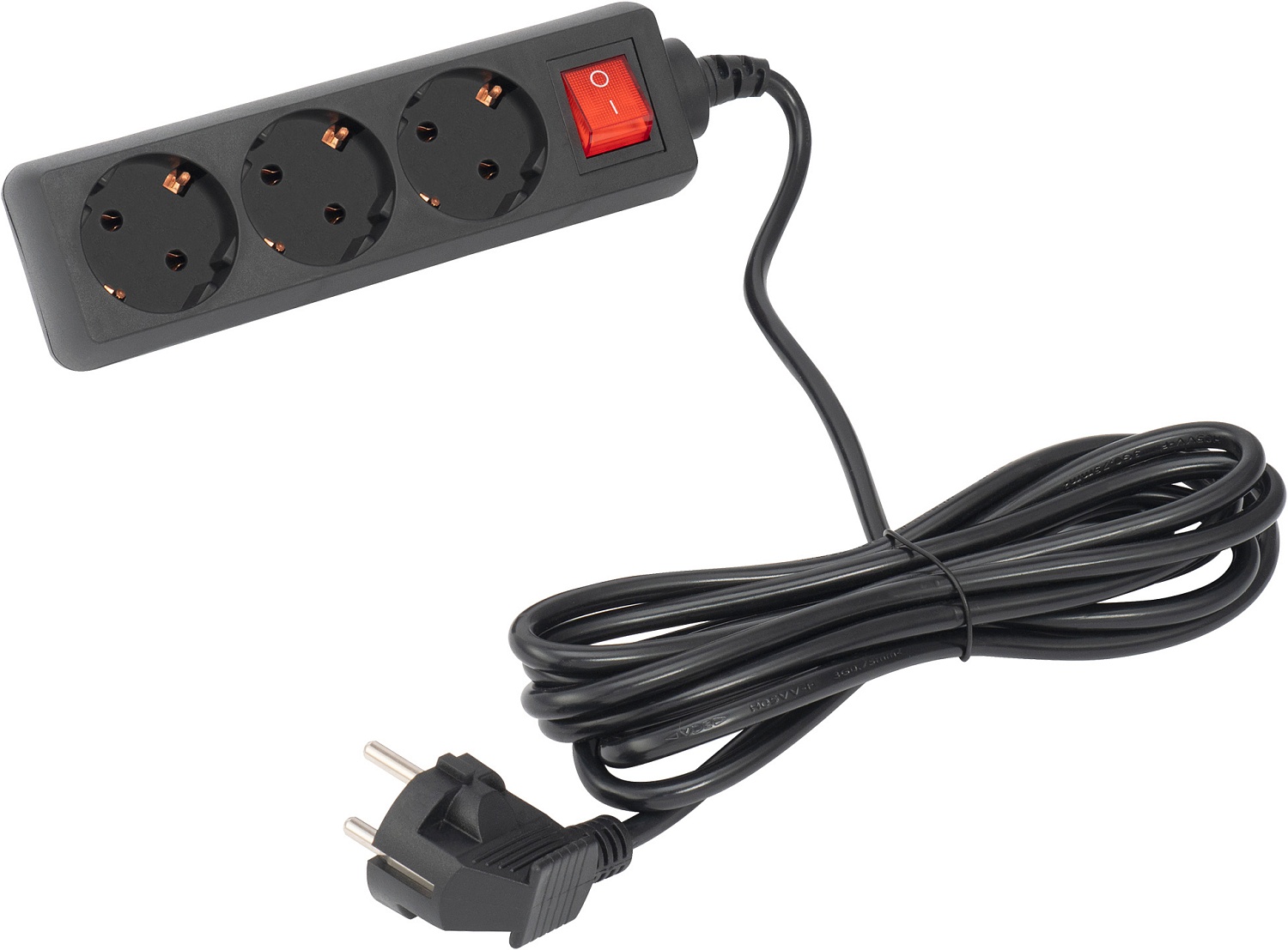 Сетевой фильтр SunWind SW-SP33-B 3м (3 розетки) черный (коробка)