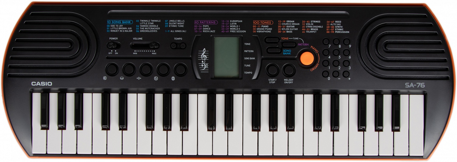 Синтезатор Casio SA-76 44клав. оранжевый Синтезатор Casio SA-76 44клав. оранжевый