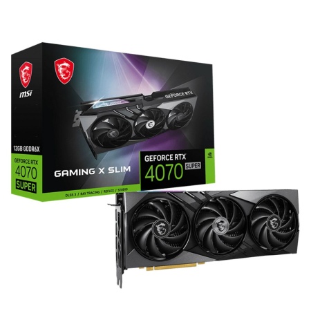 Видеокарта MSI RTX4070 SUPER GAMING X SLIM 12GB GDDR6X 192bit 3xDP HDMI 3FAN