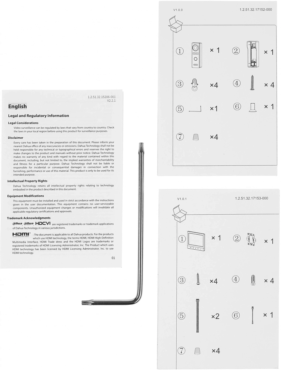 DHI-KTA03 Dahua Комплект из 2х устройств: DHI-VTH1020J-T + DHI-VTO1000J DHI-KTA03 Dahua Комплект из 2х устройств: DHI-VTH1020J-T + DHI-VTO1000J