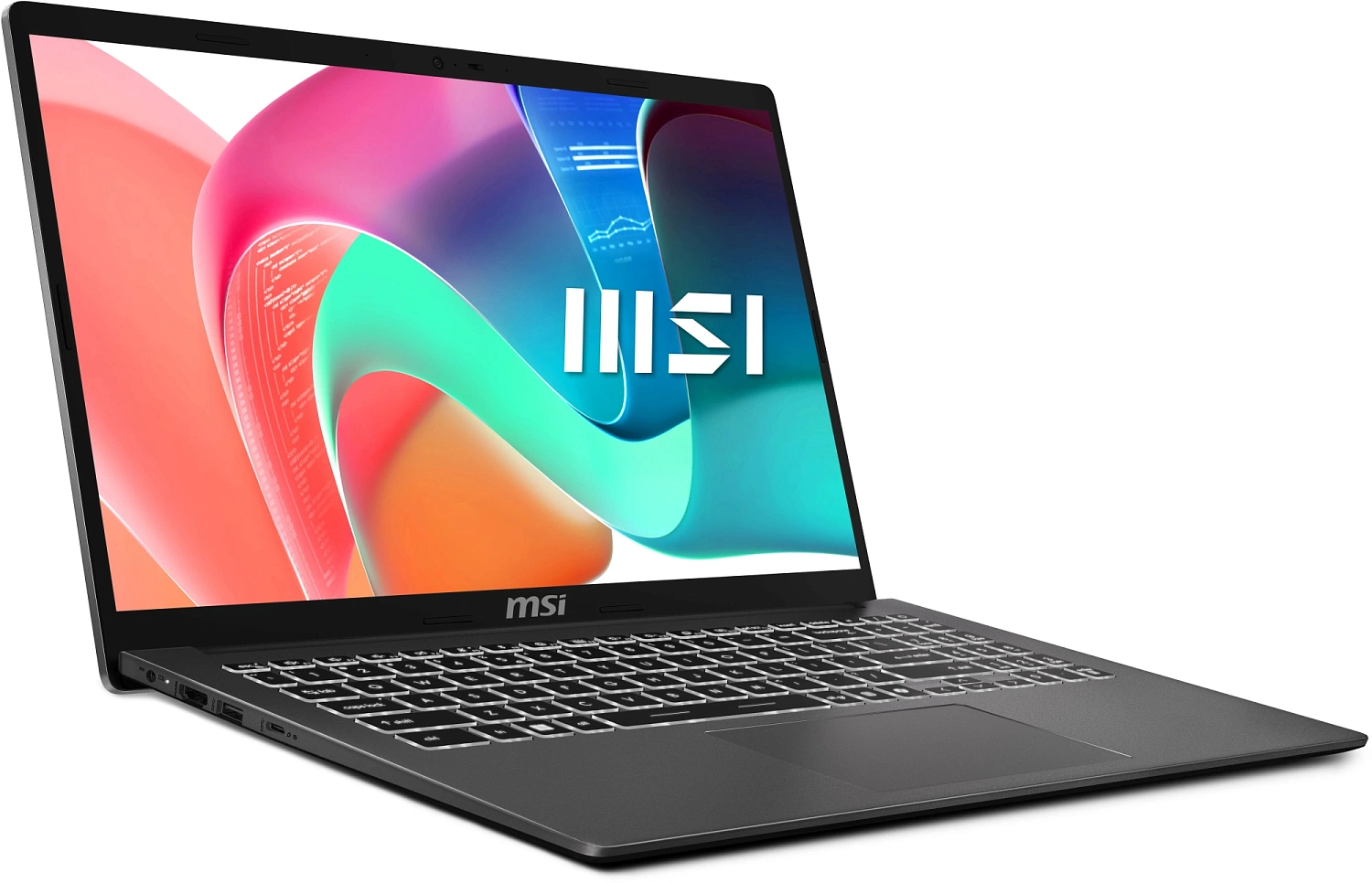ноутбук MSI Modern 15 F1MG Core 7 150U 15.6" FHD (1920*1080),IPS,DDR4 16GB (16GB*1) 512GB SSD Intel Graphics,backlight,46.8Wh,1.7kg,1y,Dos,Platinum Gray