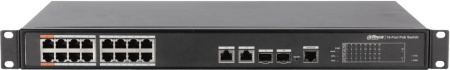 Коммутатор Dahua DH-PFS4218-16ET-240 16x100Mb 2G 16PoE 240W управляемый