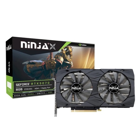 Ninja RTX3070 (5888SP) 8GB GDDR6 256BIT (HDMI/3xDP) 8GB GDDR6 256BIT (DVI/HDMI/DP)