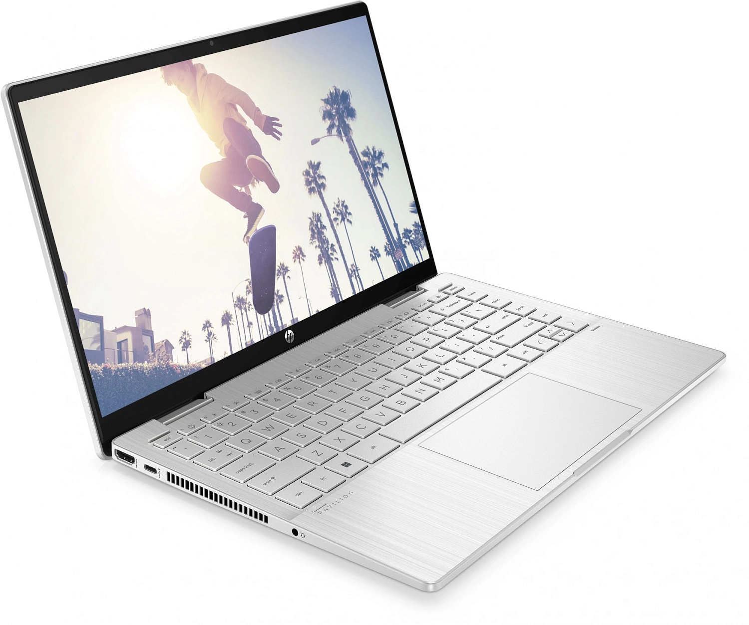 Ноутбук HP Pavilion x360 14-ek1017ci Core i3 1315U 8Gb SSD512Gb Intel UHD Graphics 14" IPS Touch FHD (1920x1080) Free DOS silver WiFi BT Cam (84J79EA)