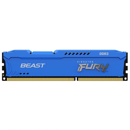 4GB DDR3 1600MHz DIMM FURY Beast Blue KF316C10B/4 CL10, 1.5V, Non-ECC