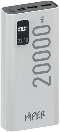 Мобильный аккумулятор Hiper EP 20000 20000mAh QC/PD 3A белый (EP 20000 WHITE)