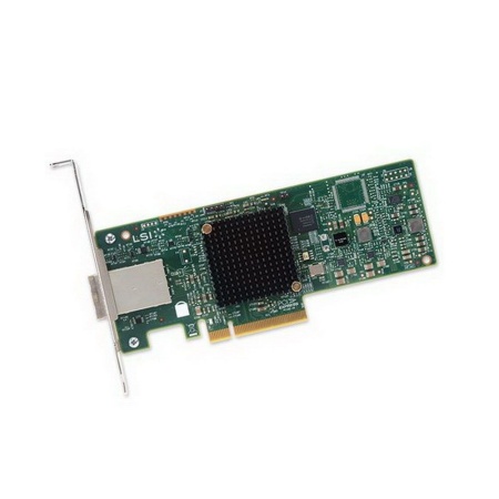 HBA-адаптер Broadcom LSI SAS 9300-8E SGL (LSI00343 / H5-25460-00 / H3-25460-02H) PCIe 3.0 x8 LP, SAS/SATA 12G HBA, 8port(2*ext SFF8644), 3008 IOC RTL {5}