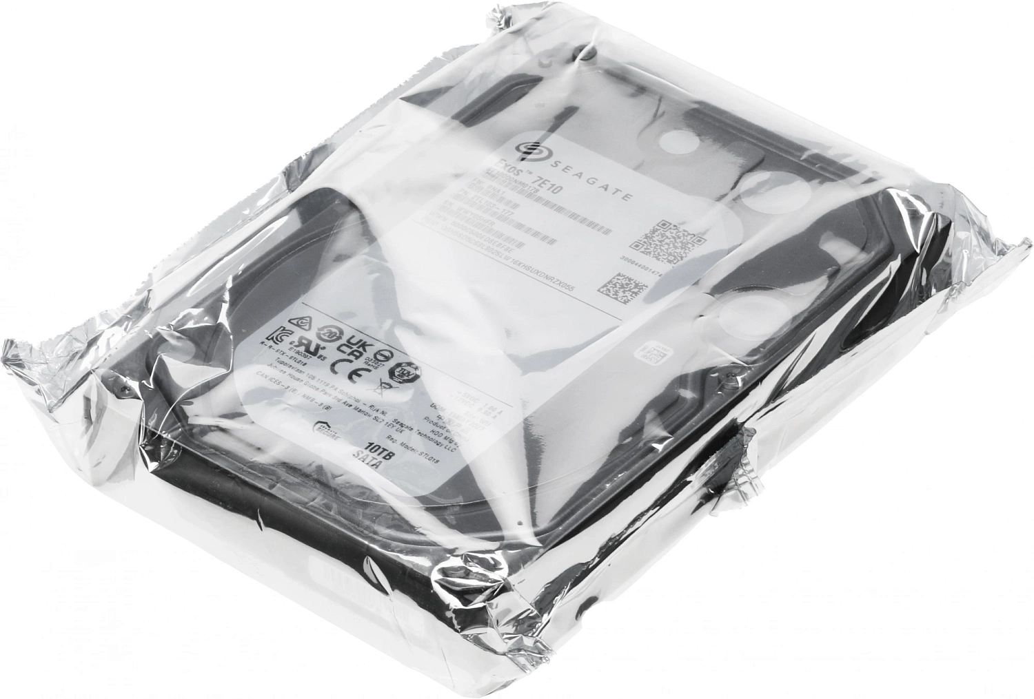 Жесткий диск Seagate Exos 7E10 HDD 3.5" SATA 10Tb, 7200 rpm, 256Mb buffer, 512e/4Kn, ST10000NM017B, 1 year (analog ST10000NM001G)