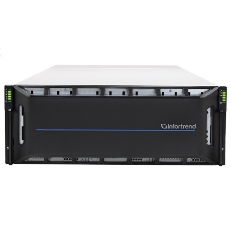 Сетевой накопитель Infortrend CS 2060D-J 4U/60bay, scale-out NAS, dual nodes subsystem including 2x4 Core CPU, 128GB (8x16GB), 8x10GbE(SFP+), 4x12Gb/s SAS EXP. Ports, 2x(PSU+FAN), 2x(SuperCap.+flash), 60 x 3.5" drive trays and rackmount kit, scale out to