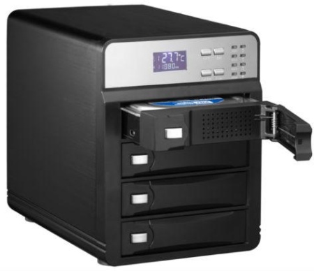 Внешний корпус для HDD AgeStar 3C4B3A1 SATA II USB3.0 алюминий черный LCD 3.5"