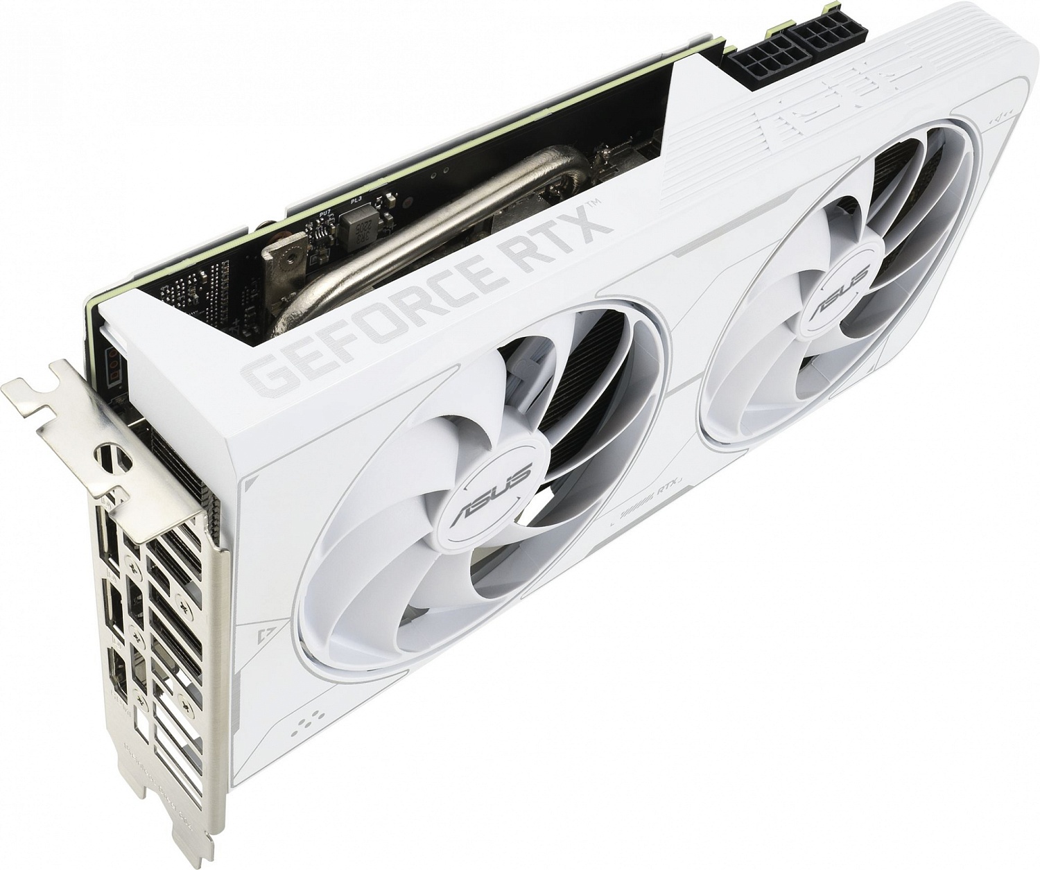 Видеокарта ASUS DUAL-RTX3060TI-O8GD6X-WHITE//RTX3060TI HDMI DP*3 8G D6X; 90YV0IP2-M0NA00