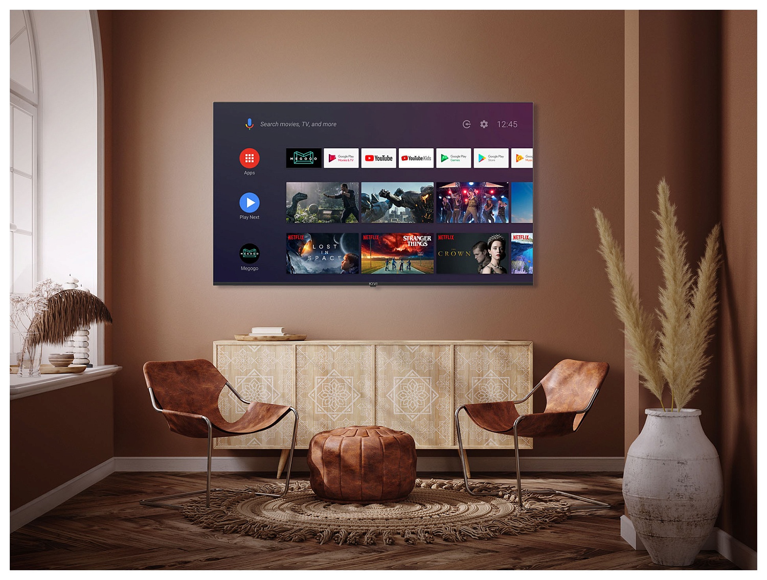 Телевизор LED Kivi 65" 65U740NB черный 4K Ultra HD 60Hz DVB-T2 DVB-C WiFi Smart TV