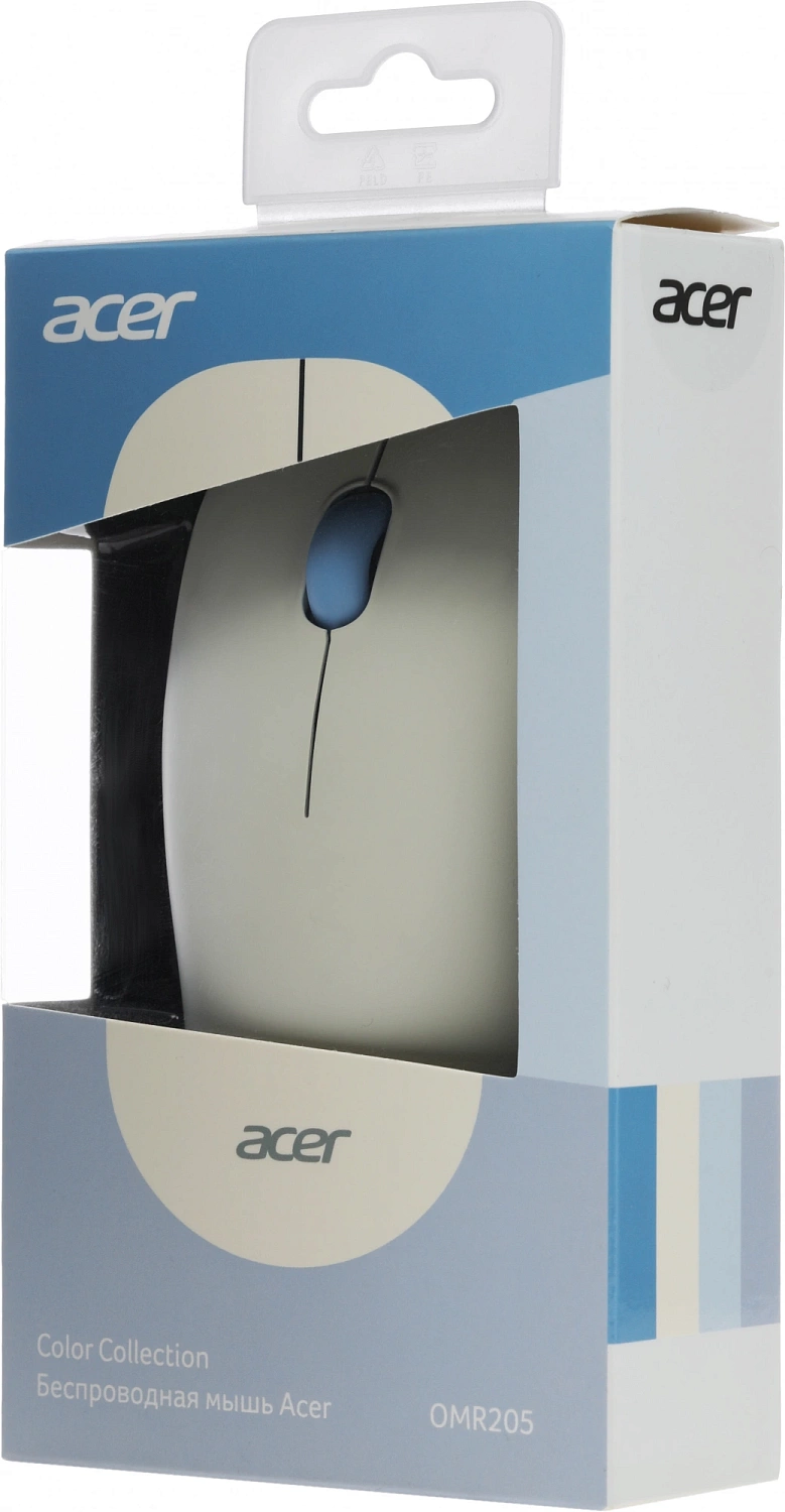 Мышь Acer OMR205 белый/голубой оптическая (1200dpi) беспроводная USB для ноутбука (2but) Мышь Acer OMR205 белый/голубой оптическая (1200dpi) беспроводная USB для ноутбука (2but)