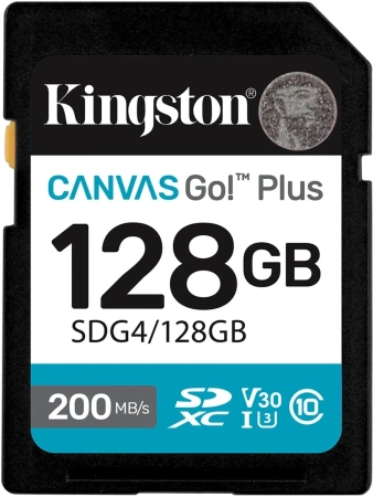 Флеш карта SDXC 128GB Kingston SDG4/128GB Canvas Go! Plus w/o adapter