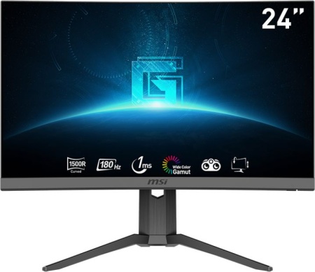 Монитор MSI 23.6" G24C6P E2 черный VA LED 1ms 16:9 HDMI матовая HAS 3000:1 250cd 178гр/178гр 1920x1080 180Hz FreeSync DP FHD 4.7кг