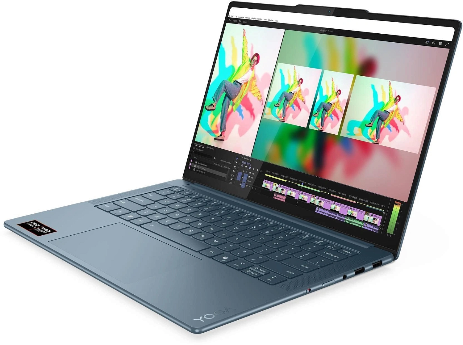 Ноутбук Lenovo Yoga Pro 7 14AKP10 Ryzen AI 7 350 32Gb SSD1Tb AMD Radeon 860M 14.5" OLED 3K (2944x1840) Windows 11 Home turquoise WiFi BT Cam (83KG0014RK)