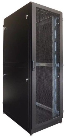 Шкаф Шкаф серверный напольный 42U (600  1200) дверь перфорированная, задние двойные перфорированные, цвет черный