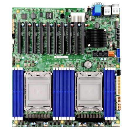 Gooxi G3DE-B EATX dual-socket motherboard Supports 2* 3rd Gen Intel® Xeon® Scalable Processors (Ice Lake) series CPUs16*DDR4 ECC RDIMM/LRDIMM memory slots10* PCIe x16 expansion slots (6 PCIe x8, 4 PCIe x16)