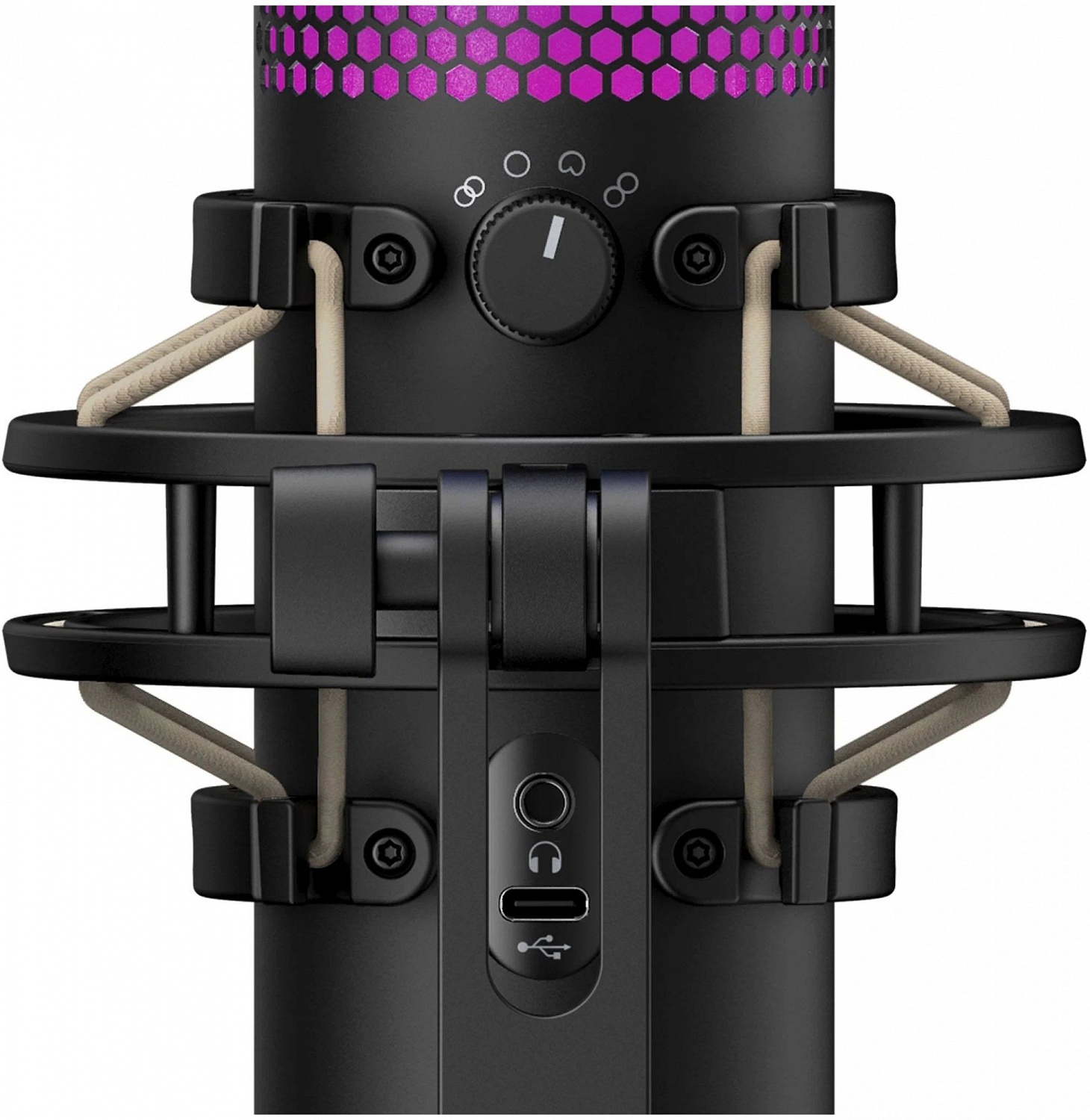 Микрофон проводной HyperX QuadCast S 3м черный