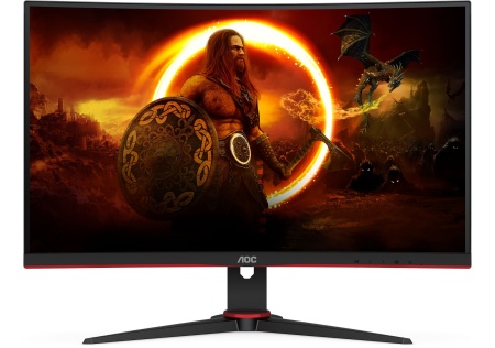 Монитор AOC 27" Gaming C27G2E черный/красный VA LED 1ms 16:9 HDMI матовая 3000:1 250cd 178гр/178гр 1920x1080 240Hz VGA DP FHD 5.08кг