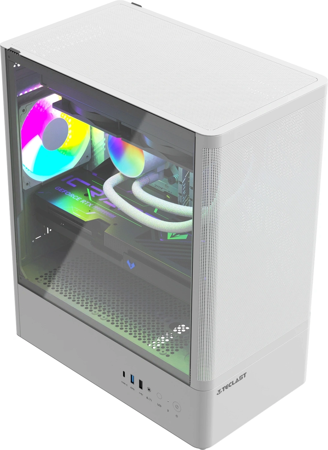 ПК Teclast G03 i7 14700F (2.1) 32Gb SSD1Tb RTX5070Ti 12Gb Windows 11 Pro GbitEth WiFi BT 750W белый (G03 14700F32G1T5070TWKRU)