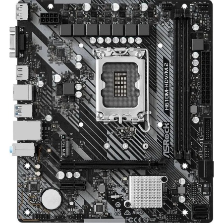 Материнская плата ASRock H610M-HDV/M.2 R2.0, Socket 1700, Intel®H610, 2xDDR4-3200, D-SUB+HDMI+DP, 1xPCI-Ex16, 1xPCI-Ex1, 4xSATA3, 1xM.2, 8 Ch Audio, 1xGLan, (4+2)xUSB2.0, (2+2)xUSB3.2, 1xPS/2, mATX, oem