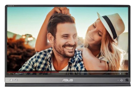 Монитор Asus 15.6" Portable MB16AP темно-серый IPS LED 16:9 глянцевая 220cd 178гр/178гр 1920x1080 60Hz FHD USB 0.86кг