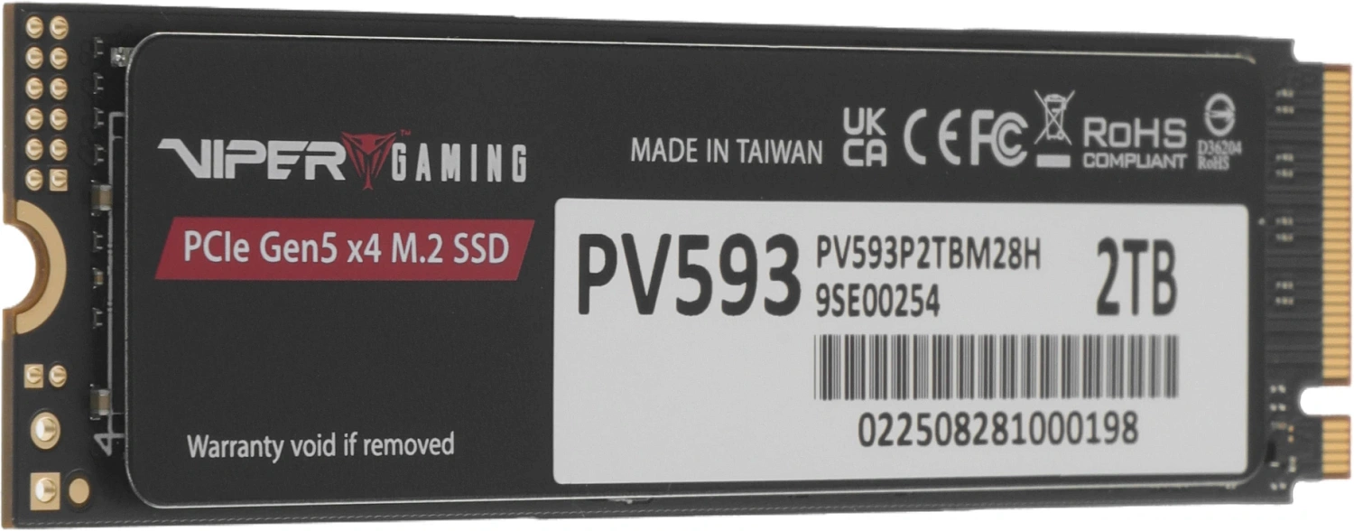 Накопитель SSD Patriot PCIe 5.0 x4 2TB PV593P2TBM28H Viper VP593 M.2 2280