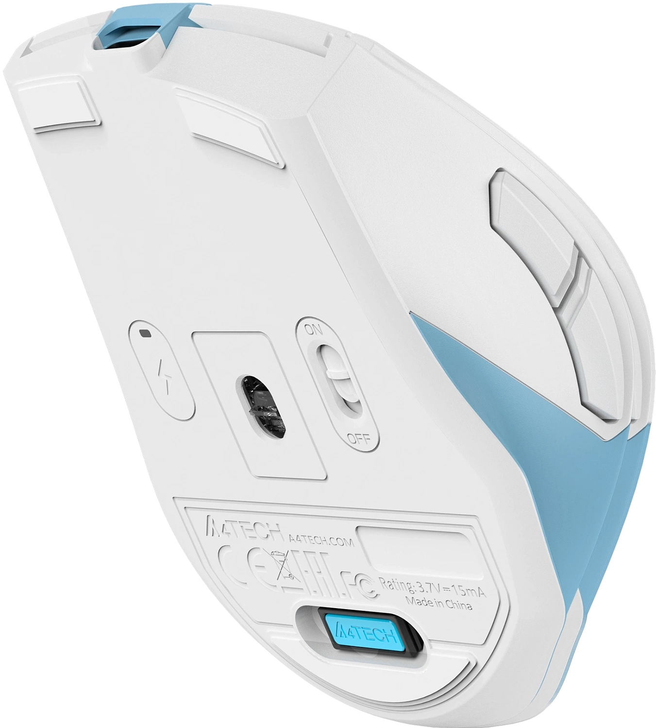 Мышь A4Tech Fstyler FG45CS Air2 голубой/белый оптическая (2000dpi) silent беспроводная USB для ноутбука (7but) Мышь A4Tech Fstyler FG45CS Air2 голубой/белый оптическая (2000dpi) silent беспроводная USB для ноутбука (7but)