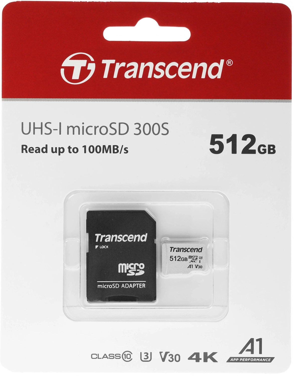 Флеш карта microSDXC Transcend 512GB TS512GUSD300S-A 300S + adapter