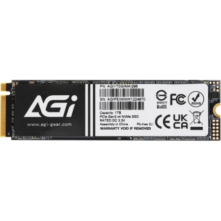 Твердотельный накопитель SSD AGI AI298 M.2 PCIe 1TB RETAIL-Color Box