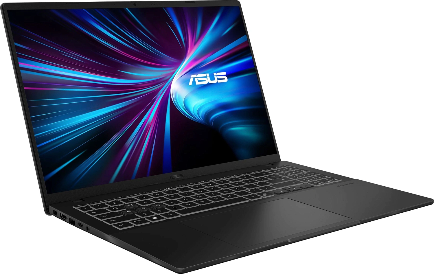 Ноутбук Asus V16 V3607VH-TK185 Core 5 210H 16Gb SSD512Gb NVIDIA GeForce RTX5050 8Gb 16" IPS WUXGA (1920x1200) без ОС black WiFi BT Cam (90NB16L1-M00FR0)