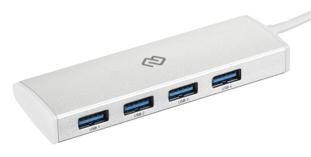 Разветвитель USB-C Digma HUB-4U3.0-UC-S 4порт. серебристый