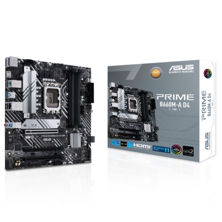 Материнская плата ASUS PRIME B660M-A D4-CSM LGA1700 mATX 4xDDR4 3xPCIEx16 2xM.2 DP HDMI