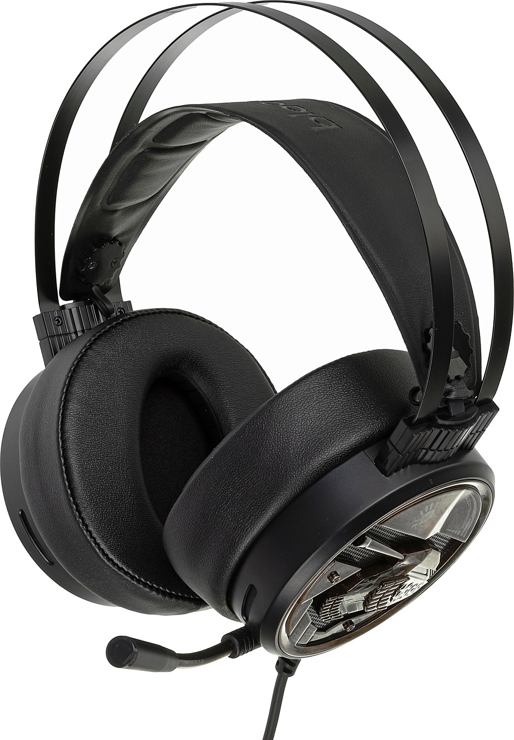 Наушники с микрофоном A4Tech Bloody G650S черный/бронзовый 2м мониторные USB оголовье (G650S)