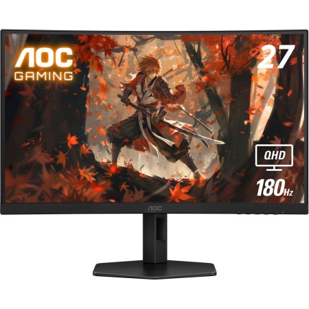 Монитор 27" AOC CQ27G4X Black (VA, изогнутый, 2560x1440, 180Hz, 0.5 ms, 178°/178°, 300 cd/m, 80M:1, +2xHDMI 2.0, +DisplayPort 1.4)